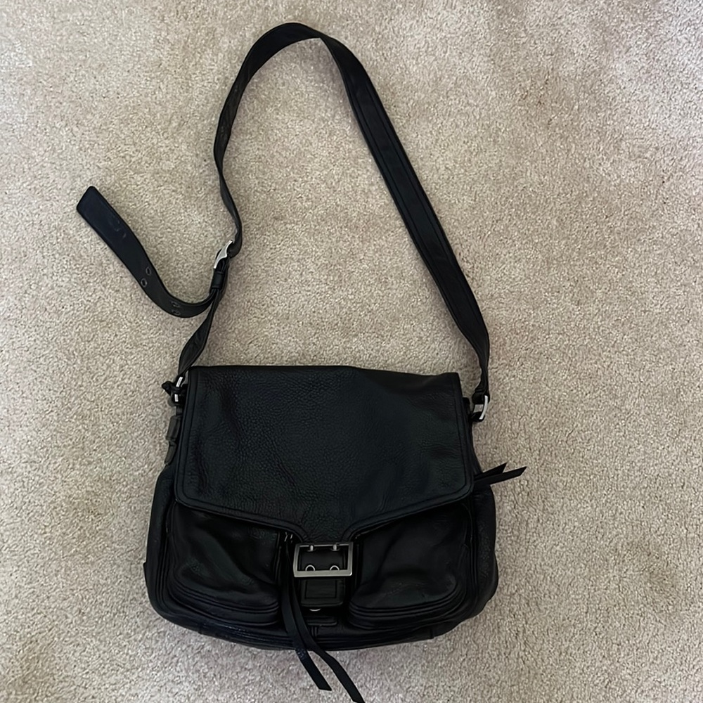 Banana Republic black pebble leather bag